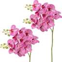 30 Inch Fuchsia Orchids Artificial Flowers Real Touch Phalaenopsis Spray Artificial Orchid Stems with 12 Flowers Fake Moth Tall Faux Flowers Arrangement for Home Decor, Party Wedding Decoration