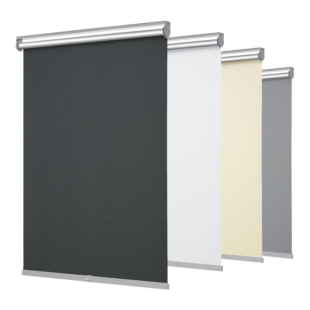 Changshade Blackout Roller Shades Cordless for Windows,100% Room Darkening Window Blinds for Bedroom,Thermal Insulated UV Protection,Easy Install Pull Down Shades for Home,43" w x 72" h,Dark Black