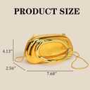 Acrylic Clutch Purse for Women Metal Handle Evening Bags Trendy Crossbody Bag for Wedding Party,Champagne