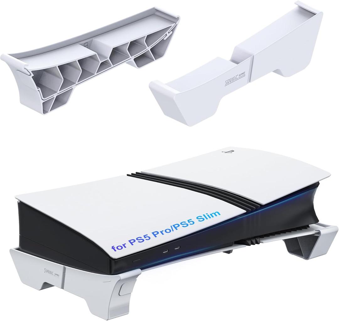 STARTRC GAMES Horizontal Stand Compatible with PS5 Pro/PS5 Slim Console, Base Stand Accessories for PlayStation 5 Slim/Pro Disc & Digital Edition(Not for PlayStation 5 2020)
