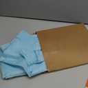 Chyhomenyc Sky Blue Sheer Curtains 36 inch Length 2 Panels, Light Filtering Voile Light Blue Short Window Curtians for Bathroom Living Room Farmhouse Small Windows, 42Wx36L inches