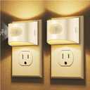 DORESshop LED Night Light[2 Pack], Night Lights Plug into Wall, 3 Mode Plug in Night Light with Motion Sensor, Dusk to Dawn Sensor, Nightlights for Adults, Bedroom, Bathroom, Hallway, White Cover