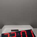 LED Large Digital Wall Clock, Oversize Wall Clock with 6 Numbers, Remote Control Count up/Countdown Timer Clock, Auto Dimmer, Big Calendar and Thermometer(Red)