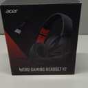 acer Wireless Gaming Headset, PS5 Headset with 2.4GHz for Ps5, Ps4, PC, Switch, Bluetooth 5.3 + 100Hrs Gaming Headphones with Noise Canceling Mic for Laptop, Mobile, Mac, 50mm Drivers (Red)