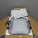 8 Pack 36oz Large Glass Meal Prep Containers with lids, Glass Food Storage Containers with Leak Proof Snap Lock Lids , Airtight Bento lunch Boxes, Kitchen Storage, Oven, Freezer and Dishwasher Safe (Black)