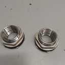 Bulkhead Water Tank Fitting,1" NPT Female Thread,304 Stainless Steel Thru-bulk Fitting(2 Pcs)