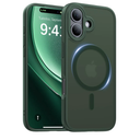 Magnetic for iPhone 17 Case,[Anti-Slip][Compatible with MagSafe][Military Grade Drop Protection] Shockproof Protective Translucent Matte Phone Case for iPhone 17 Case,Forest Green