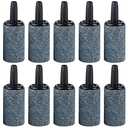 Pawfly Aquarium Air Stone 1 Inch, Fish Tank Air Stone Aerator Bubble Diffuser for Nano Air Pumps Small Buckets and Fish Tanks, Grey, 10 Pack