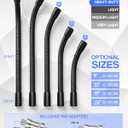 Heavy-Duty 13" Flexible Gooseneck Arm Extension Tube Bar Rod Kit Flex Mount with 1/4" & 3/8" Threads for Mobile Phones Cameras Mic Lighting and More Fits Most Stands Tripods Rigs Grips and Clamps
