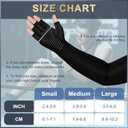 Long Copper Compression Arthritis Gloves for Women & Men, Medical Arm & Hand Compression Gloves, Fingerless Pressuse Gloves, Hand Support Sleeves for Carpal Tunnel, Lymphedema, Hand Pain, Edema, Small