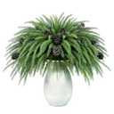 12 Pcs Christmas Norfolk Pine Stems with Pine Cones, 18" Norfolk Pine Artificial Branches Greenery Christmas Stems Picks DIY Crafts Faux Xmas Branches for Garland Home Decoration Indoor Outdoor Decor