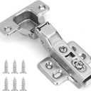 HBL' 50 Pack Soft Close Cabinet Hinges European Kitchen Cabinet Hinges for Frameless Cabinet Door, 35MM Cup Hinges, 110 Half Overlay, 3D Adjustable and Slow Close Hinges
