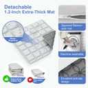 Foldable Baby Playpen with Detachable Thicken Mat, 59X71 in Foldable playpen for Babies and Toddlers, Indoor&Outdoor Portable palypen. Quick Installation&Quick Folding Baby Play Pen