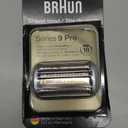 Braun Electric Shaver Head Replacement Part 94M, Compatible with Series 9 Pro and Series 9 Electric Razors for Men, Silver (1 Count (Pack of 1))
