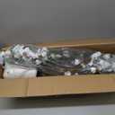 Rubber Tree 5 ft Artificial Tree in White Planter Pot, Faux Plants Indoor Faux Floor Plant Artificial Plants with 7 Pcs Magnolia Flowers for Home Decor, Artificial Fiddle Leaf Fig Tree for Office (Green)