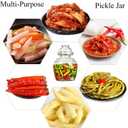 Glass Jar Fermentation Jar, 2.5L Pickle Jar with Water Seal Lid, Fermentation Kit Fermenter Starter Kit for Pickles, Wine Brewing, Pickling, Kimchi, Sauerkraut, Vegetables, Kombucha