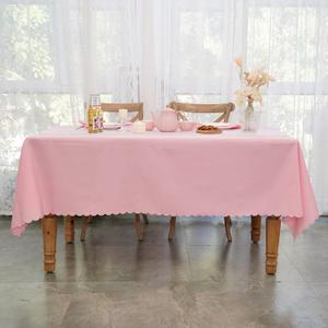 JYFLZQ Pink Rectangle Tablecloth 60 x 120 Inch for 6 Foot Tables Washable, Durable, Thick Polyester Table Cloth Table Cover for Parties Banquet Wedding(Equipped with 6 Napkin Cloth)