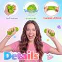 2 x 1 Pcs Stress Cube Bulk Ice Cube Stress Ball Anxiety Relief Soft Squeeze Sensory Ball for Party Favors Prizes Goodie Bag Stuffers (Lime Green)
