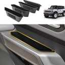 Door Storage Organizer Compatible with Ford Bronco 2021 2022 2023 2024 2025 Interior Accessories, Handle Insert Tray Door Side Storage Container for 2021-2025 Bronco, 4PCS for 4 Doors Models