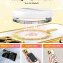 Meifigno Case Designed for iPhone 16 Pro 6.3 Inch, [Compatible with MagSafe] [2X Screen Protectors] [Glitter Card & Wrist Strap] Surround Lens Protection Designed for iPhone 16 Pro Case, Gold