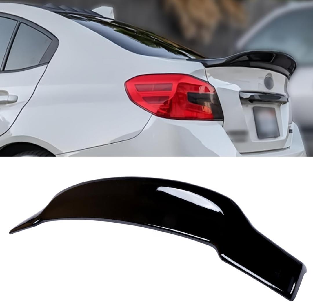 Rear Trunk Spoiler Compatible with 2015-2021 Subaru WRX/WRX STI, R Style Duckbill Fits for 15-21 4 Door Sedan, High Kick Wing Lip (Glossy Black)