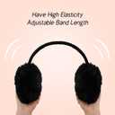 POXIMI Women Winter Earmuffs Girl Ski Adjustable Ear Covers for Kid Cute Bow Ear Warmer Outdoor Earmuff Fleece Lining