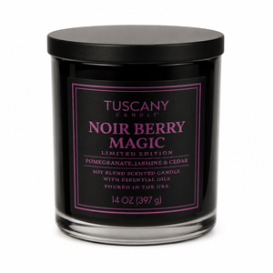 Brand and Model: Tuscany Candle Noir Berry Magic Halloween Candle.