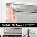 Lazblinds Upgraded Top Down Bottom Up (TDBU) Honeycomb Blinds, No Drill No Tools Easy Install Cordless Cellular Shades for Windows 28" W x 64" H, Dove Grey - Light Filtering
