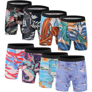 Men's Underwear Boxer Briefs Bamboo Viscose Trunks Soft Comfortable Multipack (Medium)