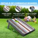 3'x2' Cornhole Set MDF for Adults with 8 Bean Bags & Carry Case Corn Hole