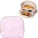 E-Tree Small Travel Jewelry Case, Women Jewelry Pouch for Traveling, Mini Organizer Storage Bag with Zipper for Bracelet Rings Earring Necklaces  (Pink)
