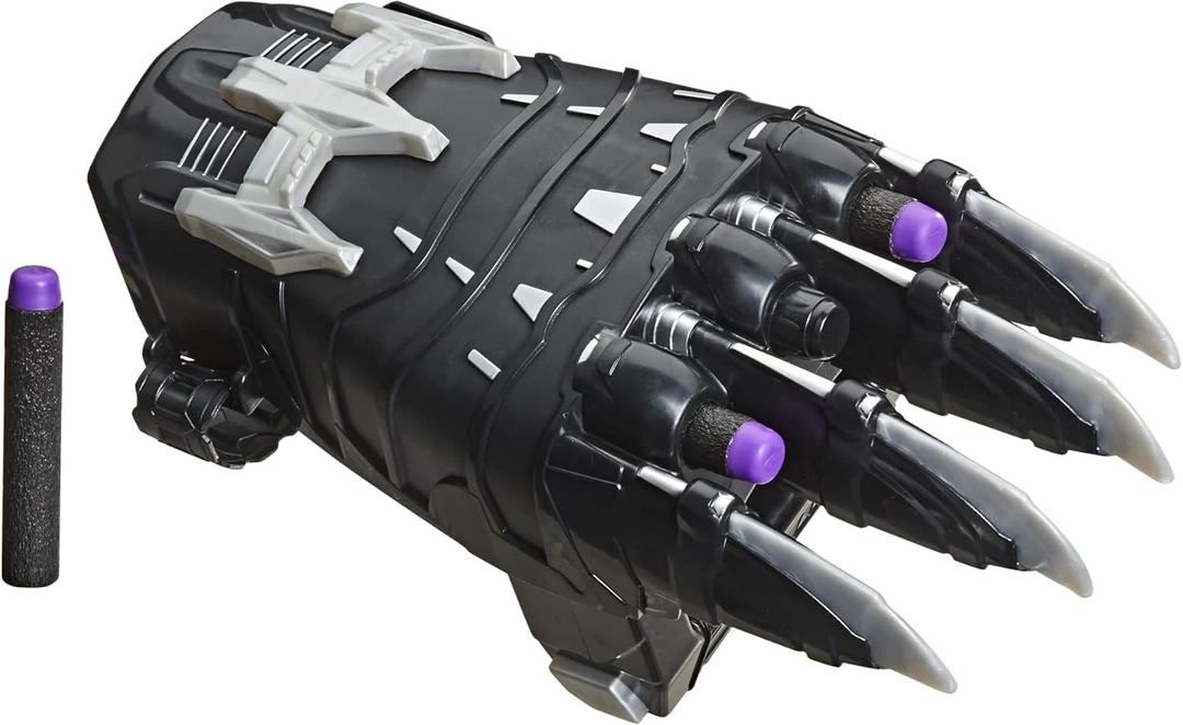 Marvel Nerf Power Moves Black Panther Power Slash Claw, Dart-Launching Toy for Kids Roleplay, 5+