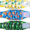 wegreeco Washable Male Dog Belly Band (Stylish Pattern)- Pack of 3 - Washable Male Dog Belly Wrap, Dog Diapers Male (Fruit, Large)
