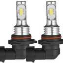 LED Headlights Kit Combo Bulbs 6500K High Low Beam Super for White Bright 9005 9006