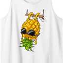 Swinging Pineapple Cartoon Swinger Upside Down Pineapple Tank Top Medium