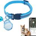 Jasullminral Silicone Bell Cat Tracker, Locator for Pets Only iOS, Kitty Location Tracking Collar, Works Worldwide with Any Collar, No Other Fees, Huthur Tag