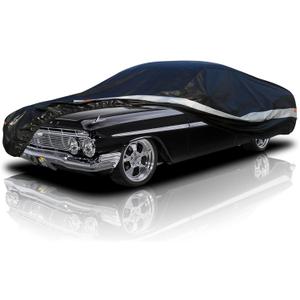 Large Sedan Car Cover Waterproof All Weather,100% Waterproof Outdoor Car Covers Rain Snow UV Dust Protection. Custom Fit for Lincoln Continental Town Car, Caprice, Buick Riviera, Cadillac DTS (A7-See vehicle size chart, Black)
