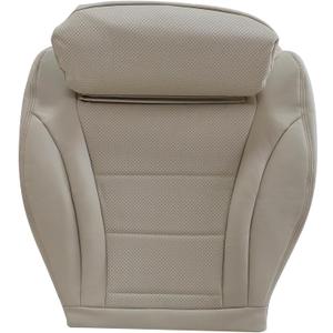 Driver Side Bottom Leather Perforated Seat Cover Tan Compatible with Mercedes Benz C Class C250 C300 C350 C400 2015 2016 2017 2018 2019 2020 2021