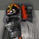 Boy Toys Gifts for 6 7 8-12 Years Old, Slot Car Race Track Sets with 4 Slot Cars, Battery or Electric Car Track with Flash Light, Dual Racing Game Lap Counter Circular Overpass Track Gifts for Kids