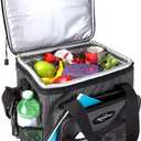 Koolatron Electric Portable Cooler Plug in 12V Car Cooler Bag, 14 qt (13 L) Black/Gray Soft-Sided Portable Car Fridge w/DC Power Cord, Adjustable Shoulder Strap, Cord Storage, Road Trip.