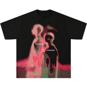 QJQ Men's Oversized Graphic T Shirts Short Sleeve Crewneck Tees Casual Summer Vintage Streetwear Tops (XXL)
