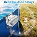 Portable Personal Cooler, Poolside Ice Chest for Above Ground Pool or Spa - Fits Intex Pools, Hard-Sided Cooler with Bonus Ice Pack for Lunch, Drink, Camping, Picnic, Beach, Fishing, 6.34qt