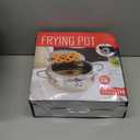 Deep Fryer Pot, Japanese Frying Pot with Thermometer and Oil Drip Drainer Rack, 304 Stainless Steel Tempura Deep Fryer Pot for Gas Stove and Induction Cooker for French Fries Chicken Wings