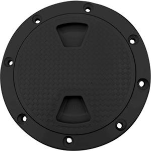 8 Inch Boat Round Inspection Deck Plate Hatch with Detachable Cover and Pre-drilled Holes, Water Tight for Kayak RV Marine Boat Yacht Outdoor Installations (Black)