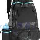 Fasrom Scuba Diving Backpack, XL Mesh Dive Bag for Snorkeling Gear, Mask, Fins, Snorkel, with Shoe Compartment and Wet & Dry Separation, Black