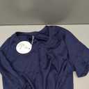 ANRABESS Womens Summer Casual Maxi Dress Short Sleeve Crewneck Split Wrinkle-Free Travel Long Sundress Beach Vacation Clothes (Large, Navy Blue)