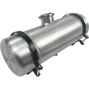 JSD 2 Gallons 6"x18" Aluminum Spun Round Gas Tank Center Fill 1/4" NPT Outlet For Mini Bike Golf Cart ,Motorcycle