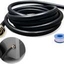 Dehumidifier Drain Hose, 3/4 Inch FHT, 12 Feet with Brass Rustproof Connector Hose for Most of Dehumidifiers (12ft)