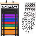 Martial Arts Belt Display Holder - 12 Belts Karate Belt Display Rack with Personalized Stickers, Karate Taekwon do Jiu Jitsu BJJ Belt Display Hanging Holder for Martial Arts, BJJ Learners