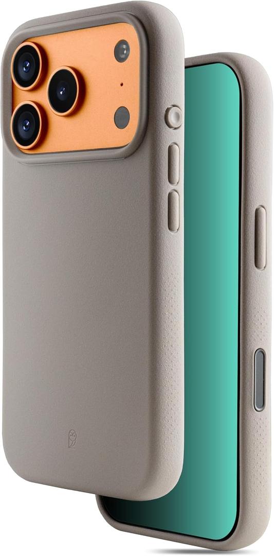 2 x TineeOwl for iPhone 17 Pro Max Magnetic Case, Camera Control Button, Compatible with MagSafe, TPU, Minimalist, Slim/Thin, Grippy - Dune Series (Stone, iPhone 17 Pro Max)